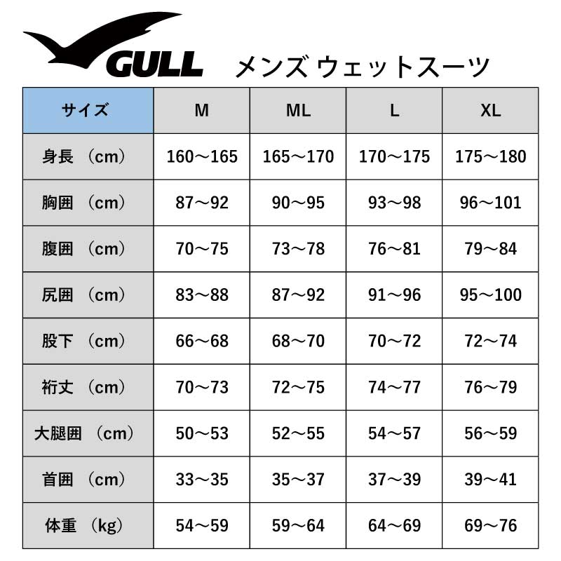 GULL3mmSKINジャケットメンズGW-6666A