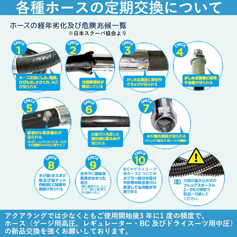 AQUALUNG プレシスゲージ用 高圧ホース